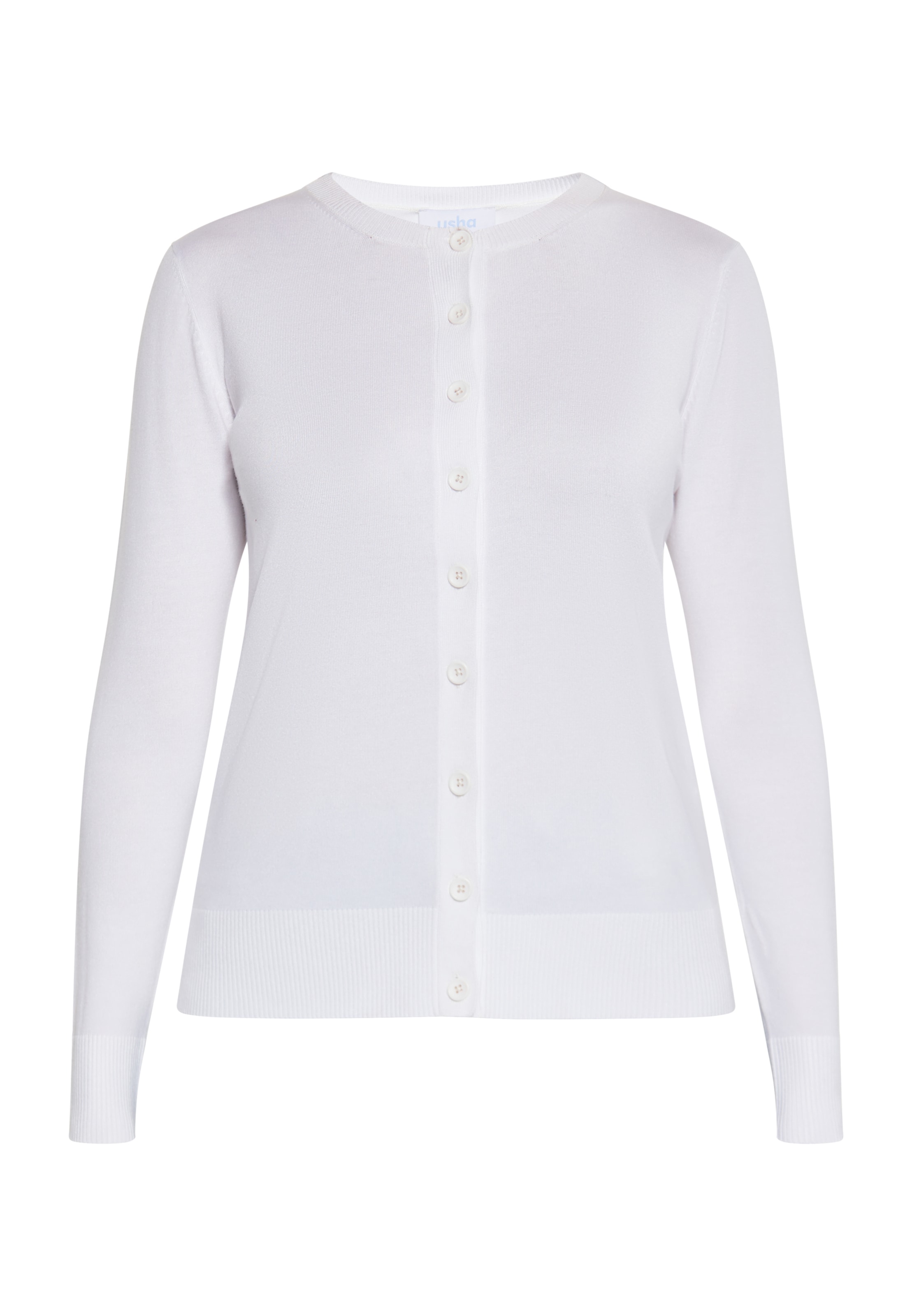 usha BLUE LABEL Вязаная кофта в Белый: спереди