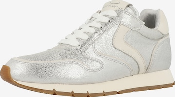 Baskets basses 'Julia' Voile blanche en argent : devant