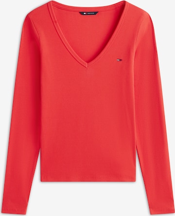 Tommy Jeans Shirt 'ESSENTIAL' in Rot: Vorderseite