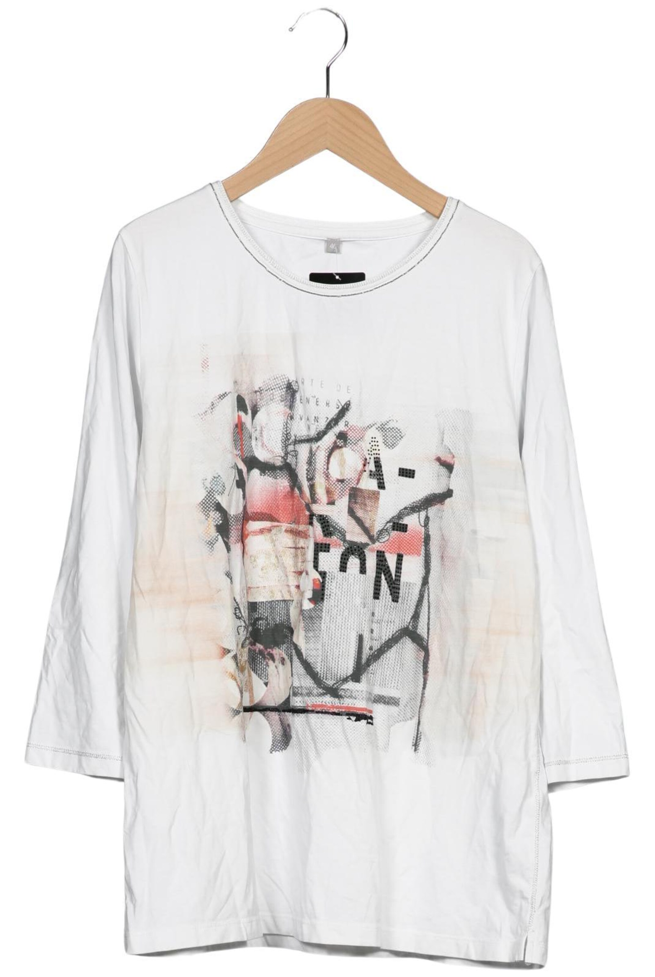 Rabe Langarmshirt XXXL in Weiß: Vorderseite