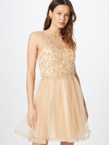 Laona Cocktail Dress in Beige: front