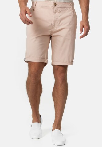 INDICODE JEANS Regular Chino 'Creel' in Roze: voorkant