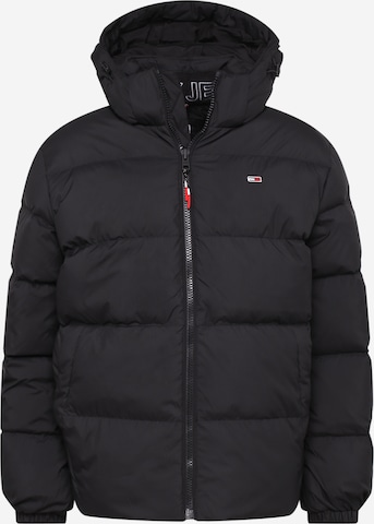 Tommy Jeans Winterjas in Zwart: voorkant