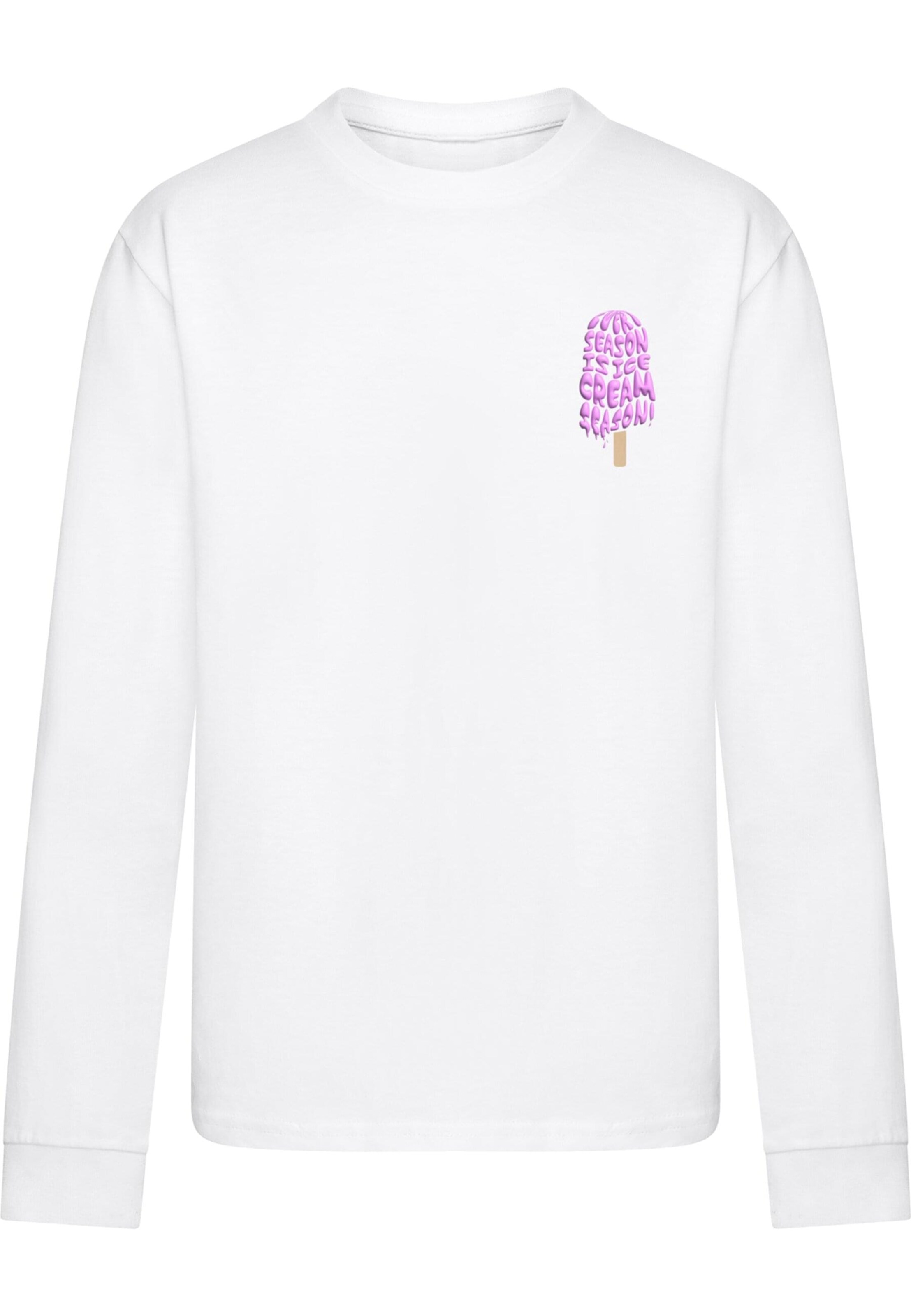 Merchcode Shirt 'Ice Cream Season' in Wit: voorkant
