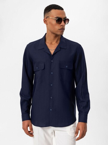 Antioch Regular fit Button Up Shirt in Blue: front