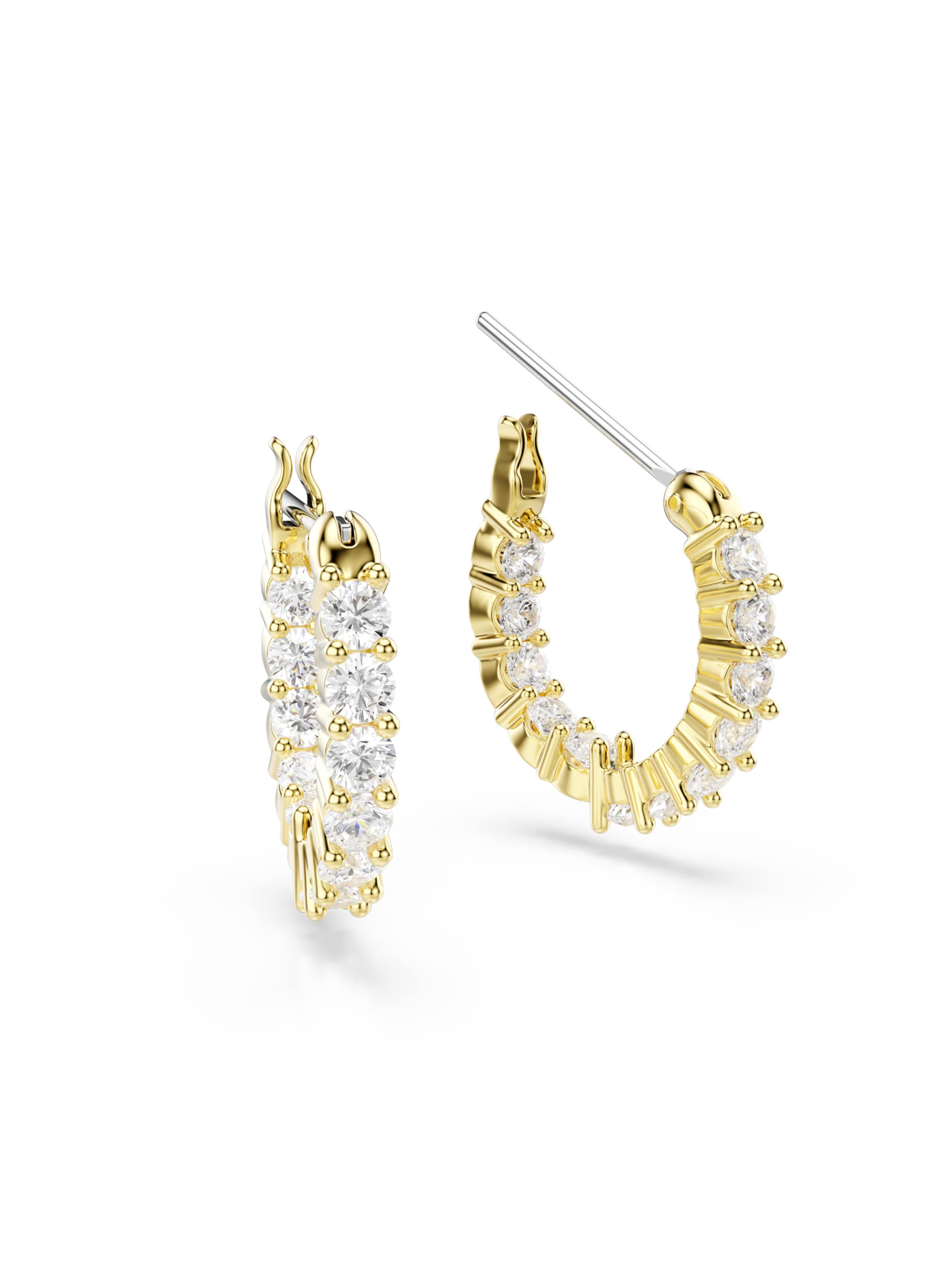 Cercei 'Matrix' de la Swarovski pe auriu: față