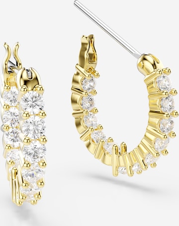 auksinė Swarovski Auskarai 'Matrix': priekis
