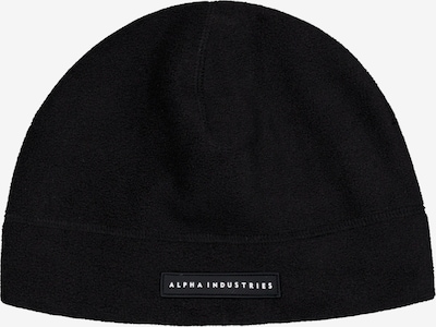 Megzta kepurė iš ALPHA INDUSTRIES, spalva – juoda, Prekių apžvalga