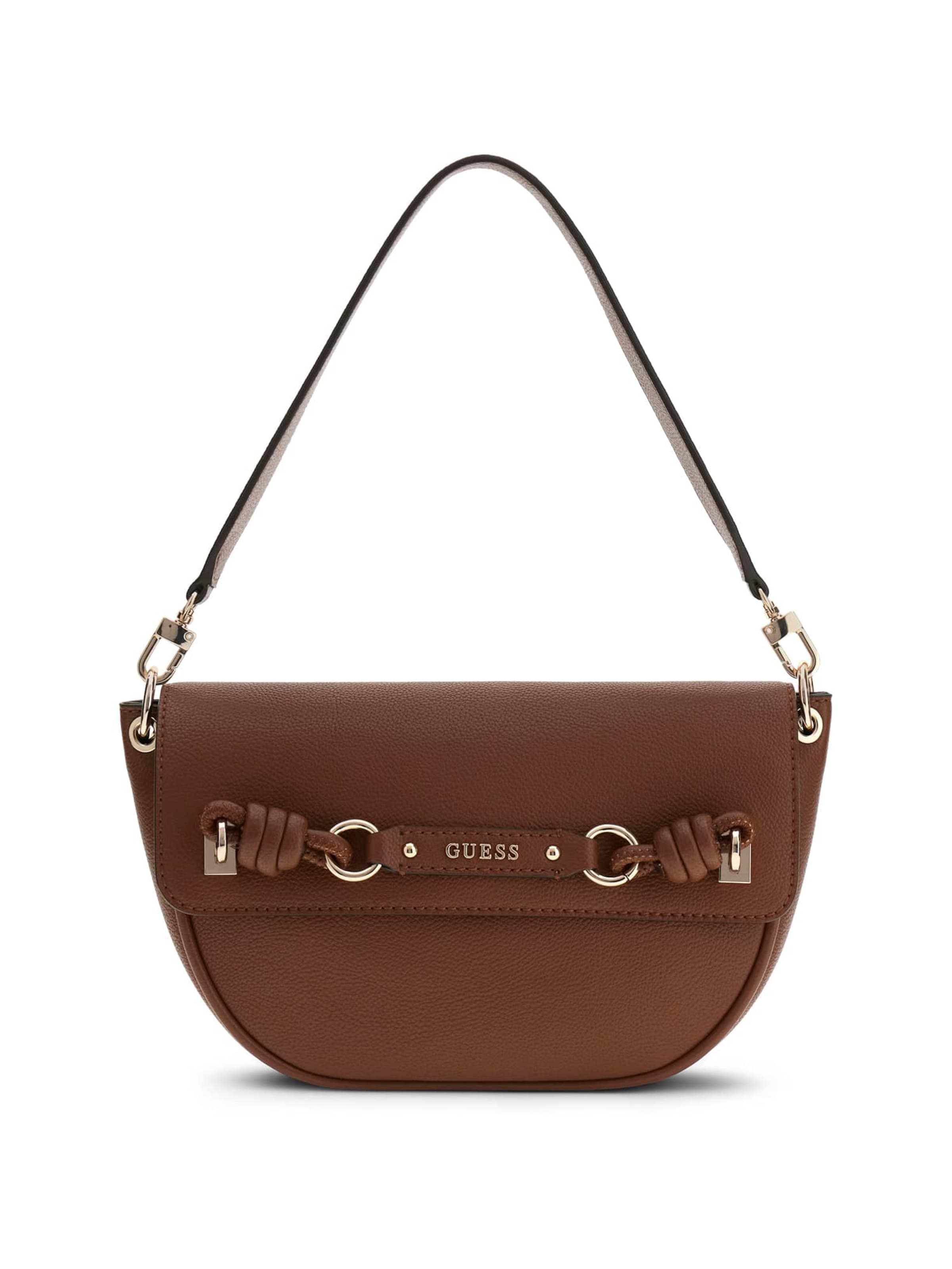 GUESS Schultertasche 'Camelia' in Braun: Vorderseite