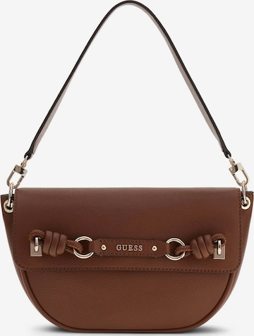 GUESS Schultertasche 'Camelia' in Braun: Vorderseite