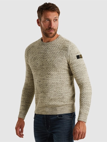 PME Legend - Jersey 'Pullover with crewneck' en beige