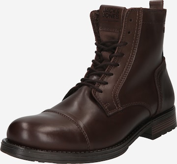 JACK & JONES Lace-Up Boots in Brown: front