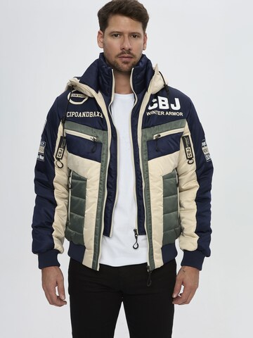 CIPO & BAXX Winter jacket in Blue: front