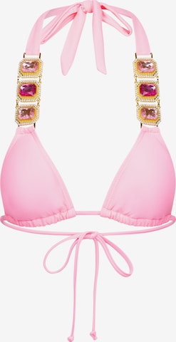 Moda Minx Triangel Bikinitop 'Boujee' in Roze: voorkant