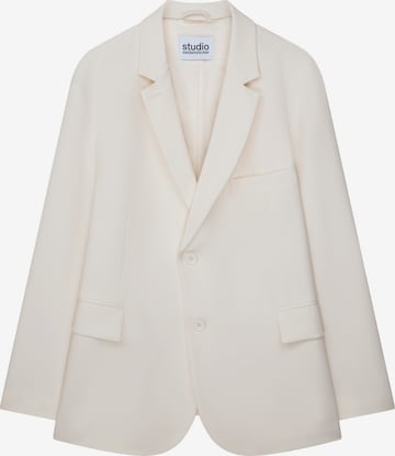 Fit confort Veste de costume Studio Seidensticker en blanc : devant