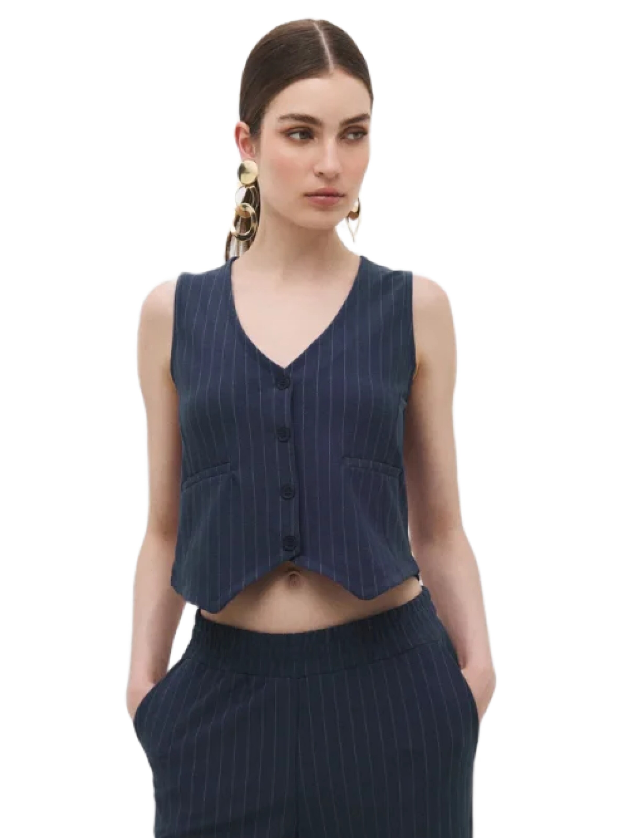 Gilet de costume No Matter What en bleu : devant