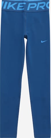 NIKE Skinny Sportovní kalhoty 'NP' – modrá: přední strana
