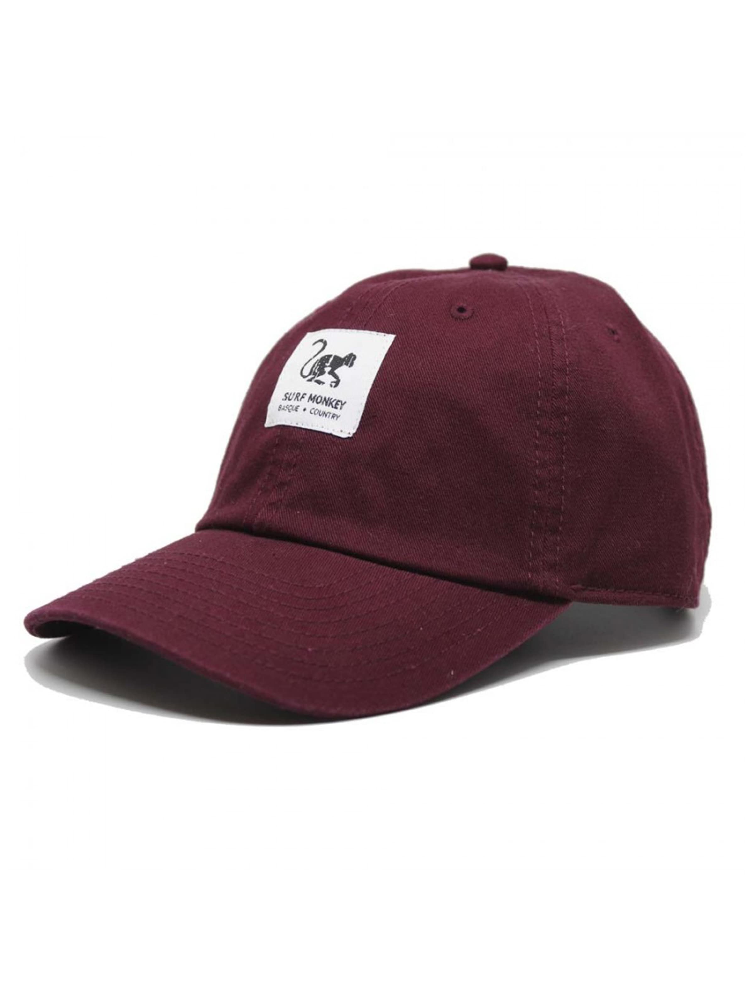 Surf Monkey Athletic Cap in Red: front