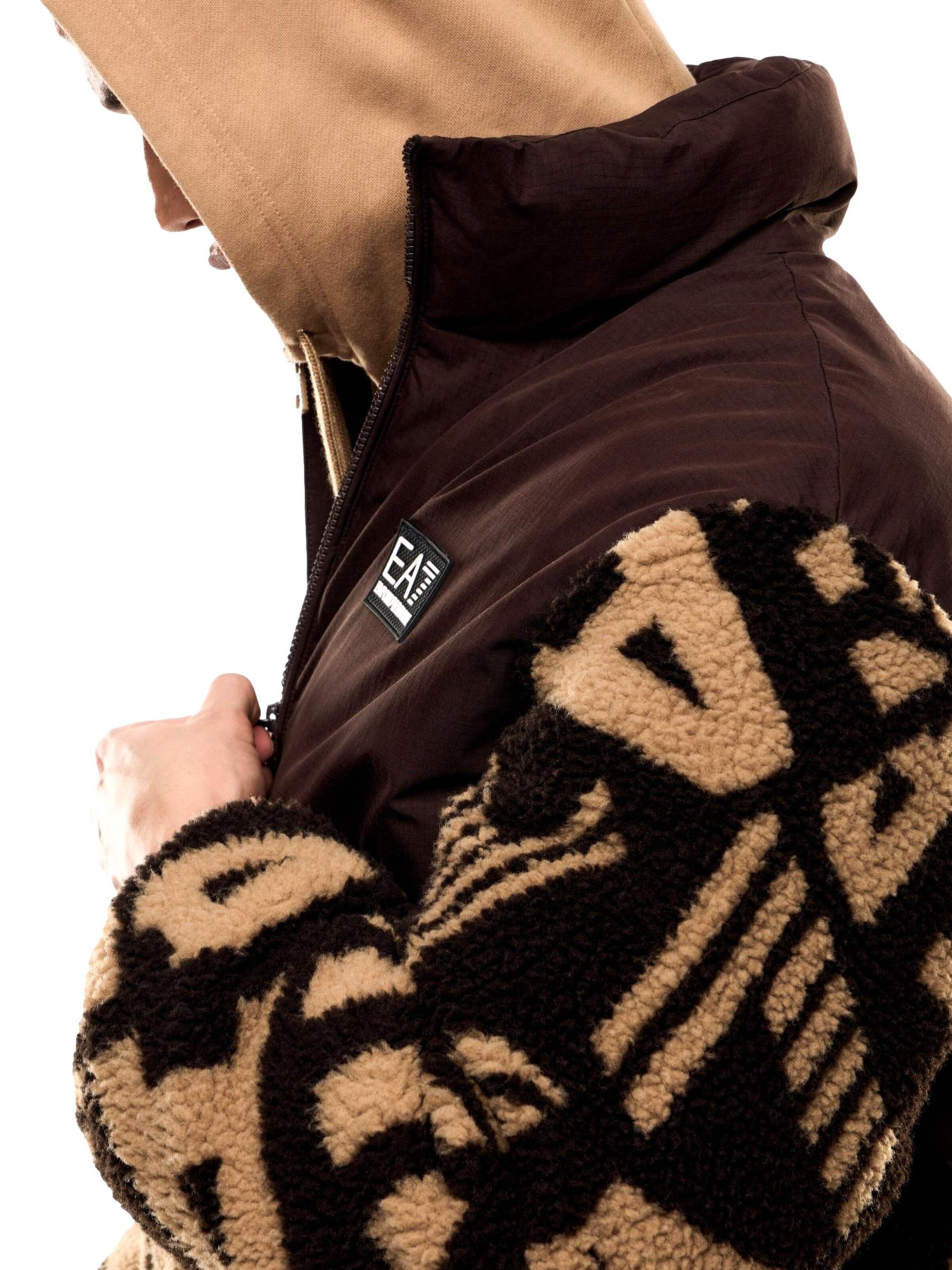 Veste en polaire EA7 Emporio Armani en marron