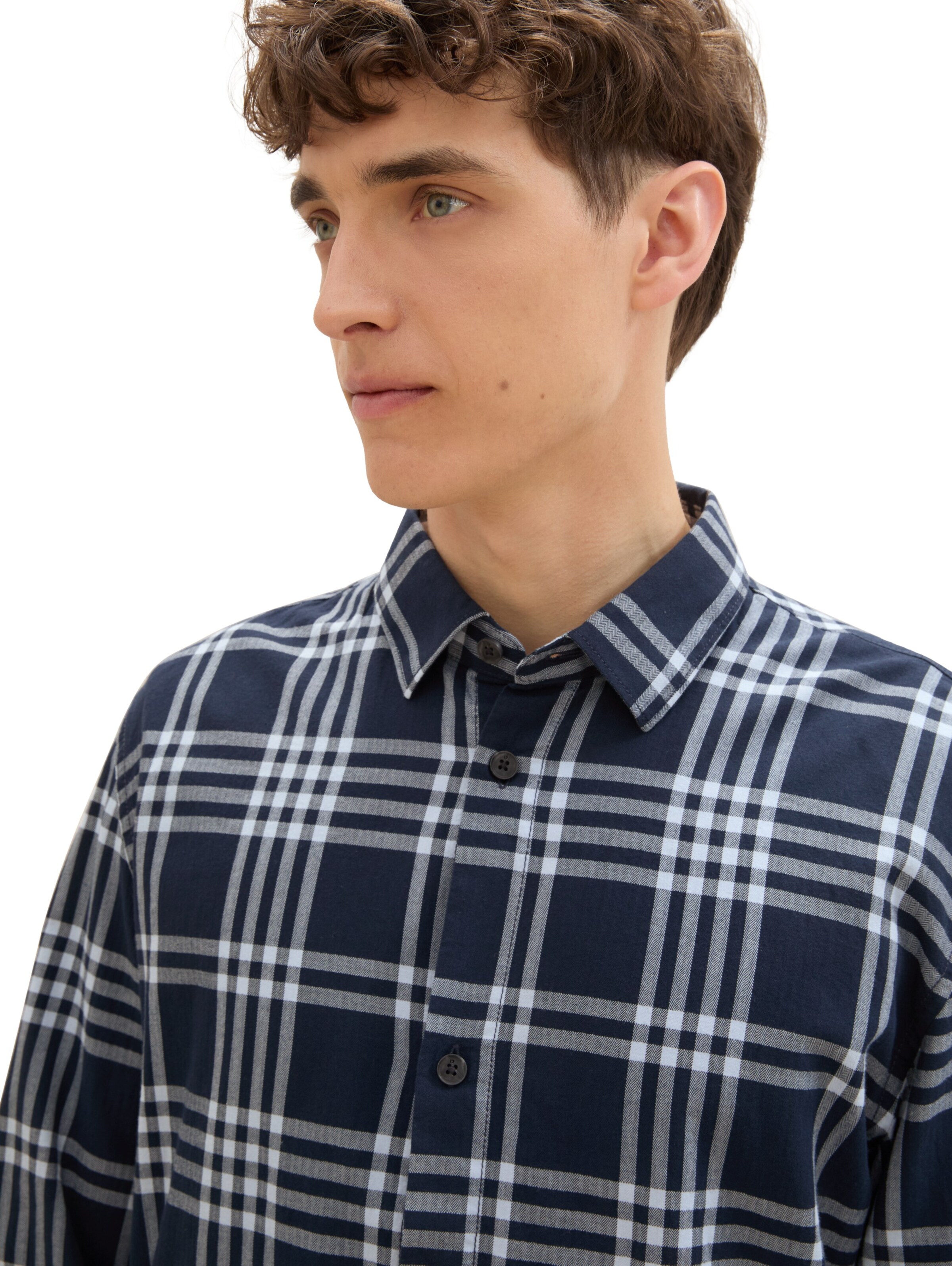 TOM TAILOR DENIM Regular fit Overhemd in Blauw