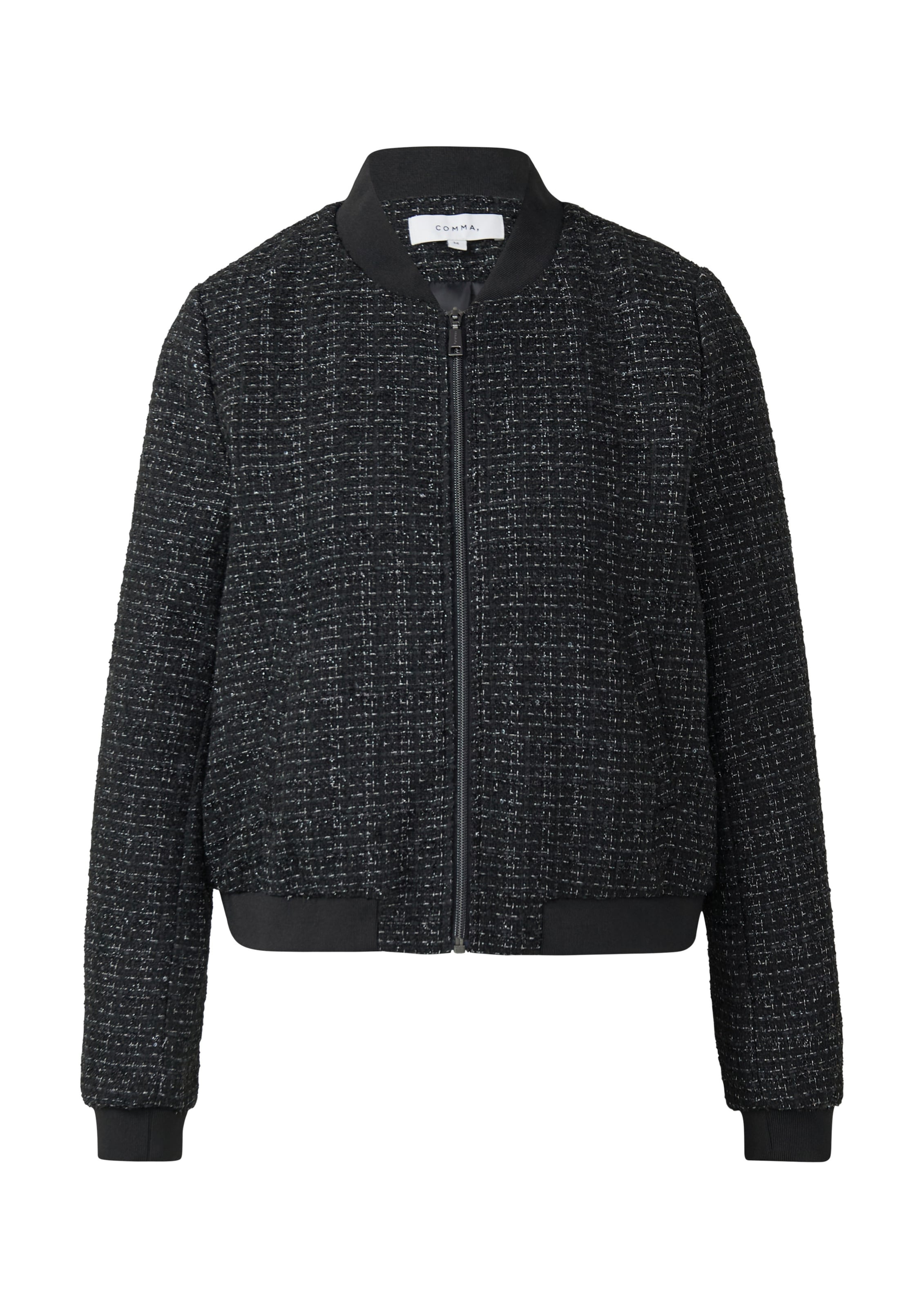 Veste mi-saison COMMA en noir : devant
