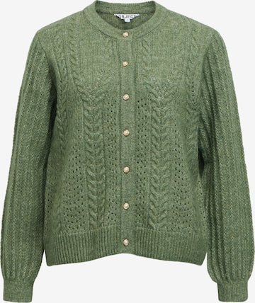 OBJECT Gebreid vest 'OBJFLORA' in Groen: voorkant