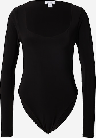 Warehouse Shirt Bodysuit in Black: front