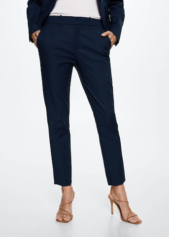 MANGO Regular Pleated Pants 'Cofi' in Blue: front