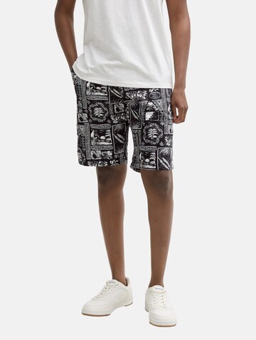 Loosefit Pantalon TOM TAILOR DENIM en noir : devant