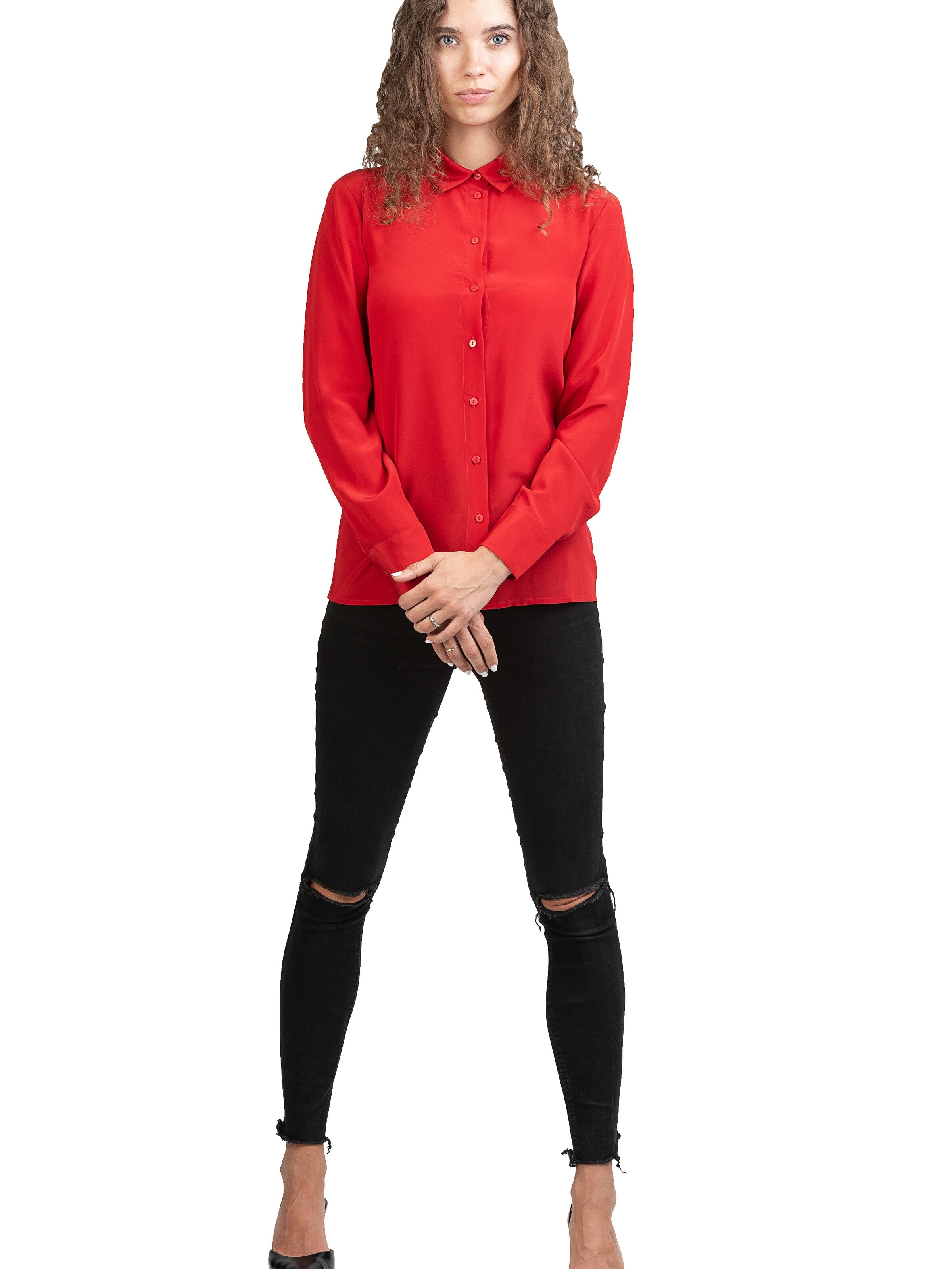 Posh Gear Blouse 'Seidenbluse Collettoseta' in Rood