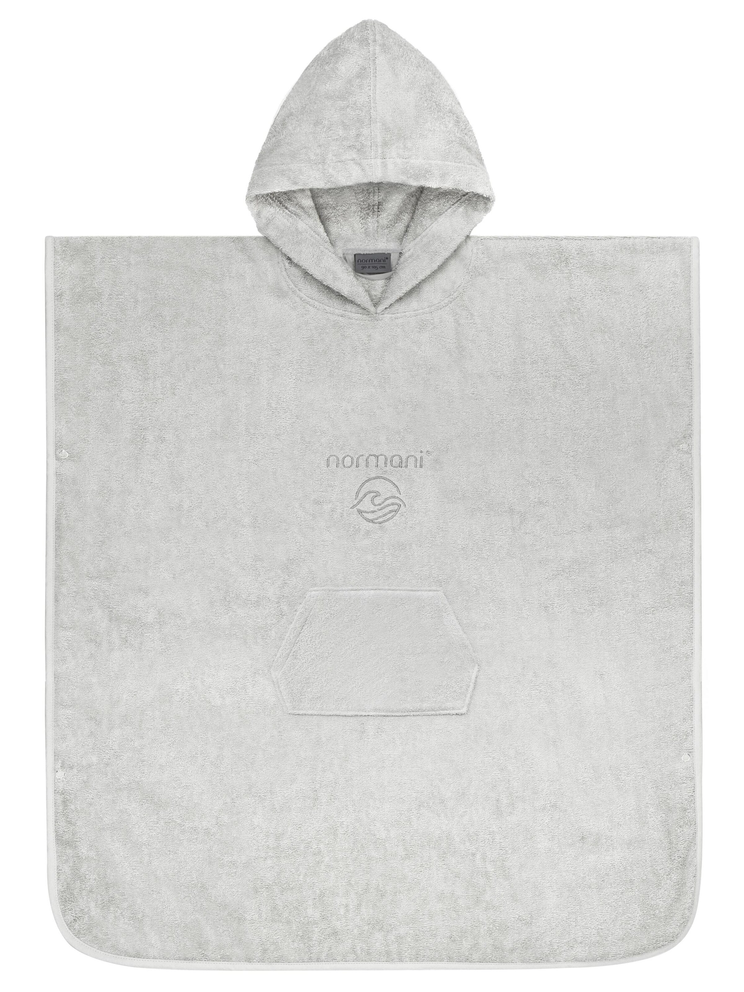 normani Badeponcho 'Sitra' in Grau: Vorderseite