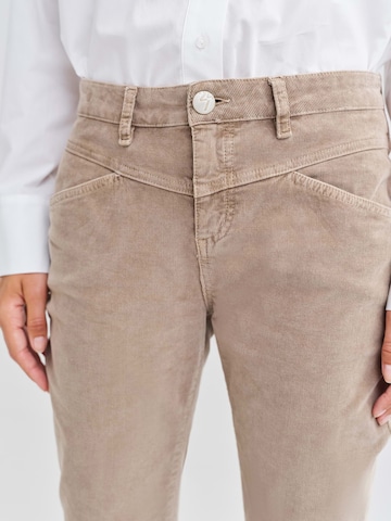 OPUS Slim fit Trousers 'Evita' in Brown