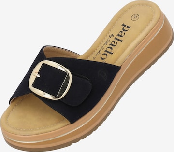 Palado by Sila Sahin Pantolette 'Frordi' in Blau: Vorderseite