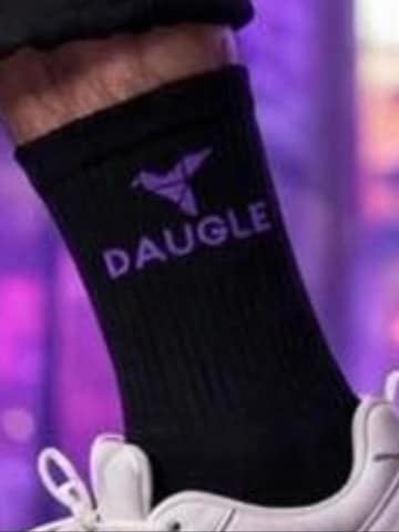 DAUGLE Sportsocken 'Daugle Unisex Crew Socks 2-Pack (Lime, Black)'‌‌‌‌‌‌‌ in Grün