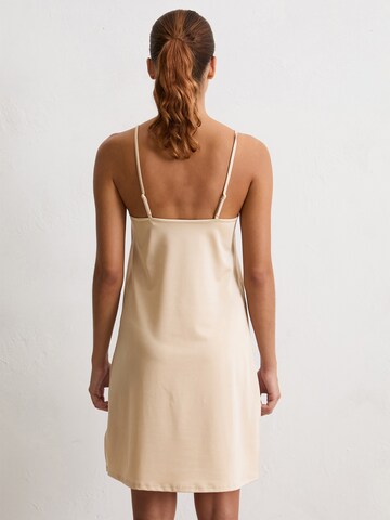 Marc O'Polo Slaapshirt ' Shiny Second Skin ' in Beige