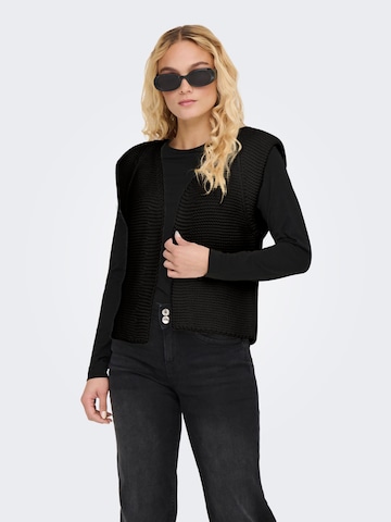 ONLY Gebreide bodywarmer 'Loui' in Zwart: voorkant