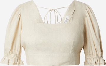 CITA MAASS Τοπ σε μπεζ: μπροστά