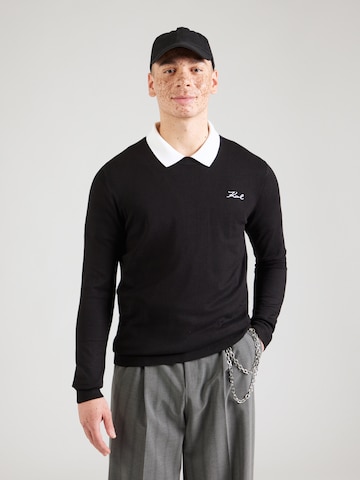 Karl Lagerfeld Пуловер в черно: отпред