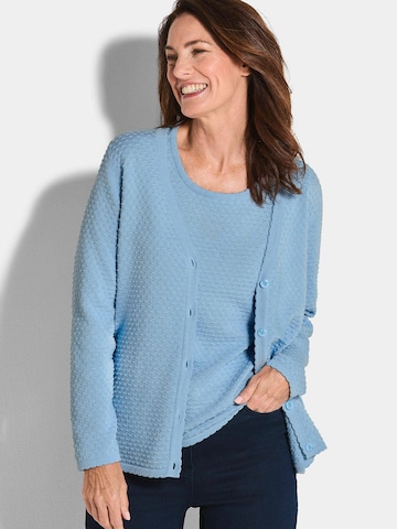 Goldner Gebreid vest in Blauw: voorkant