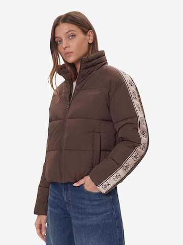Veste d’hiver 'NEW JEAN PUFFER JACK V5BL11 WGYC2' GUESS en marron : devant