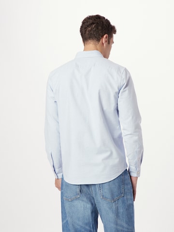 mėlyna Abercrombie & Fitch Standartinis modelis Dalykinio stiliaus marškiniai
