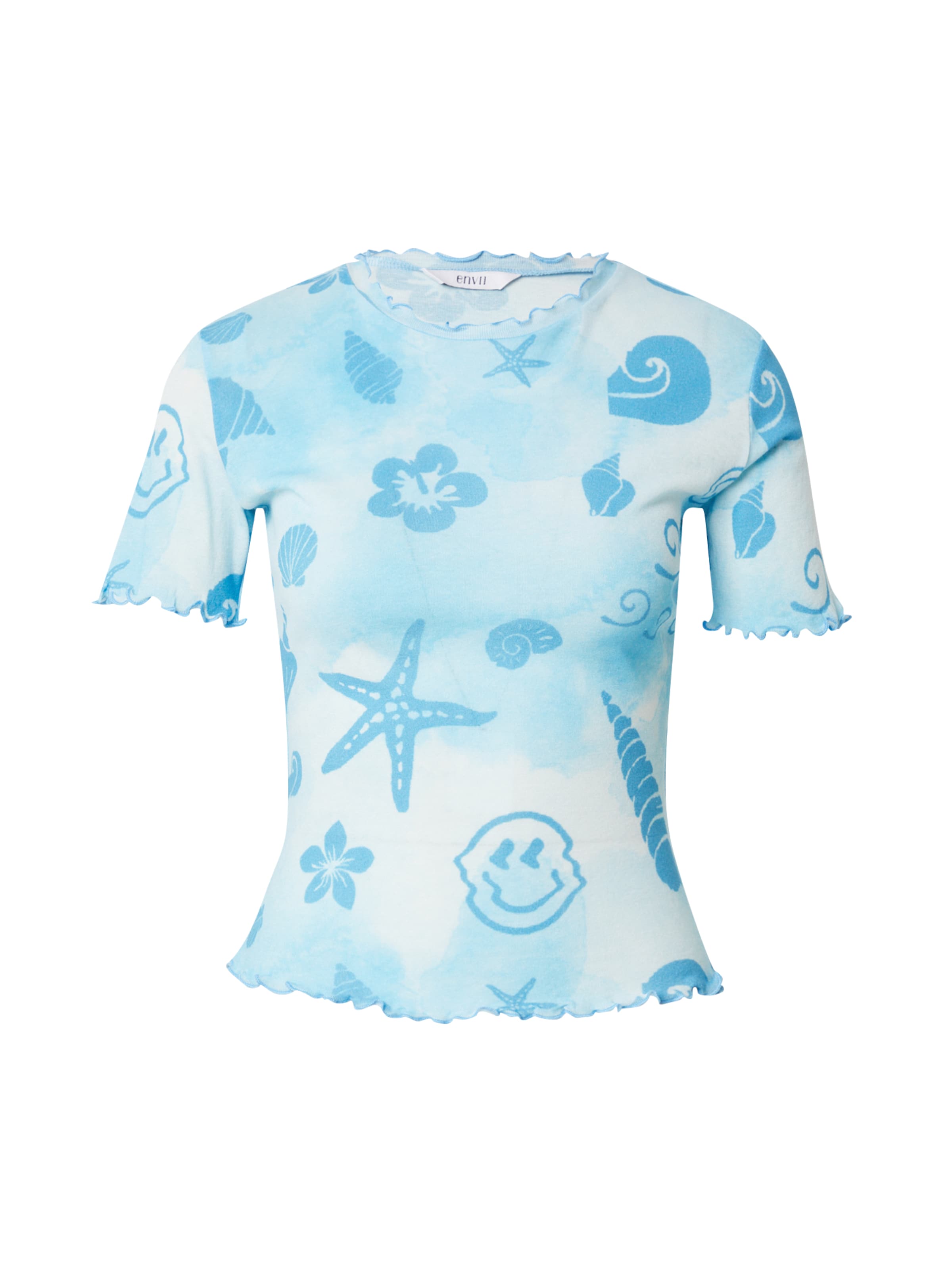 Envii Majica 'Mykonos' | modra barva: sprednja stran