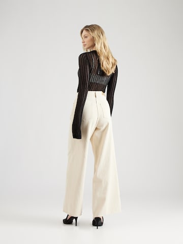 FRENCH CONNECTION Wide Leg Jeans 'DENVER' i beige