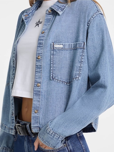 GUESS Bluse in blue denim, Produktansicht
