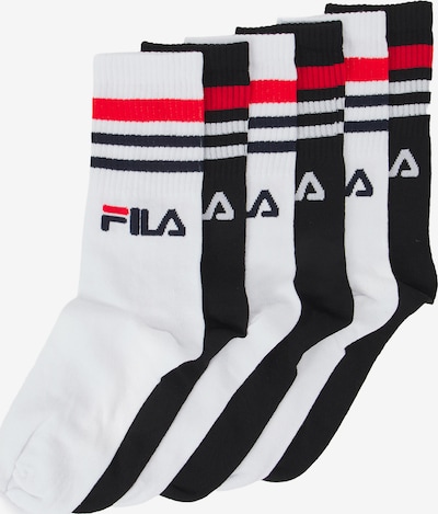 FILA Chaussettes en rouge / noir / blanc, Vue avec produit
