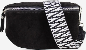 lePelou Gürteltasche 'TINA medium' in Schwarz: Vorderseite