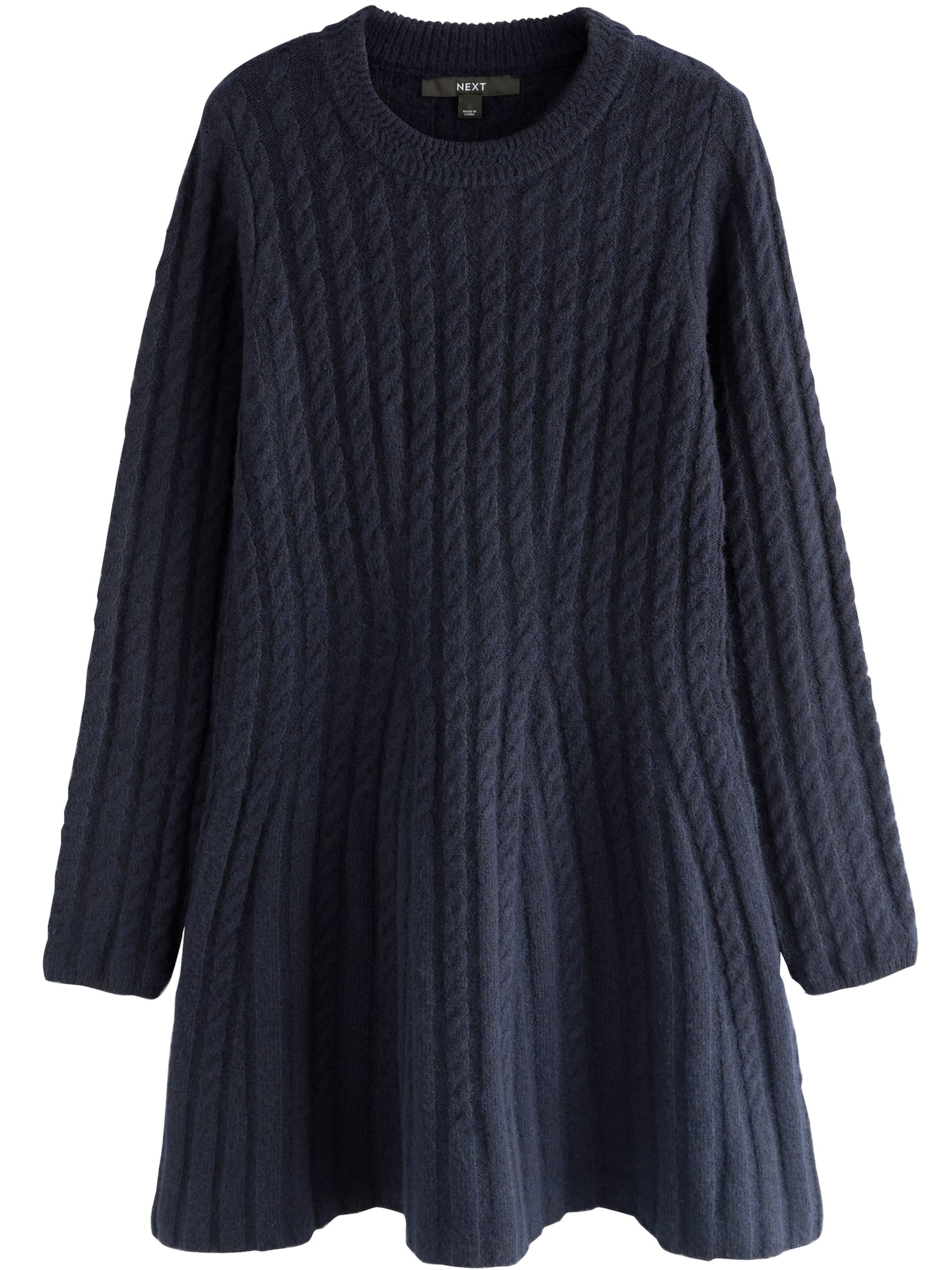 NextPletena haljina - plava boja: prednji dio