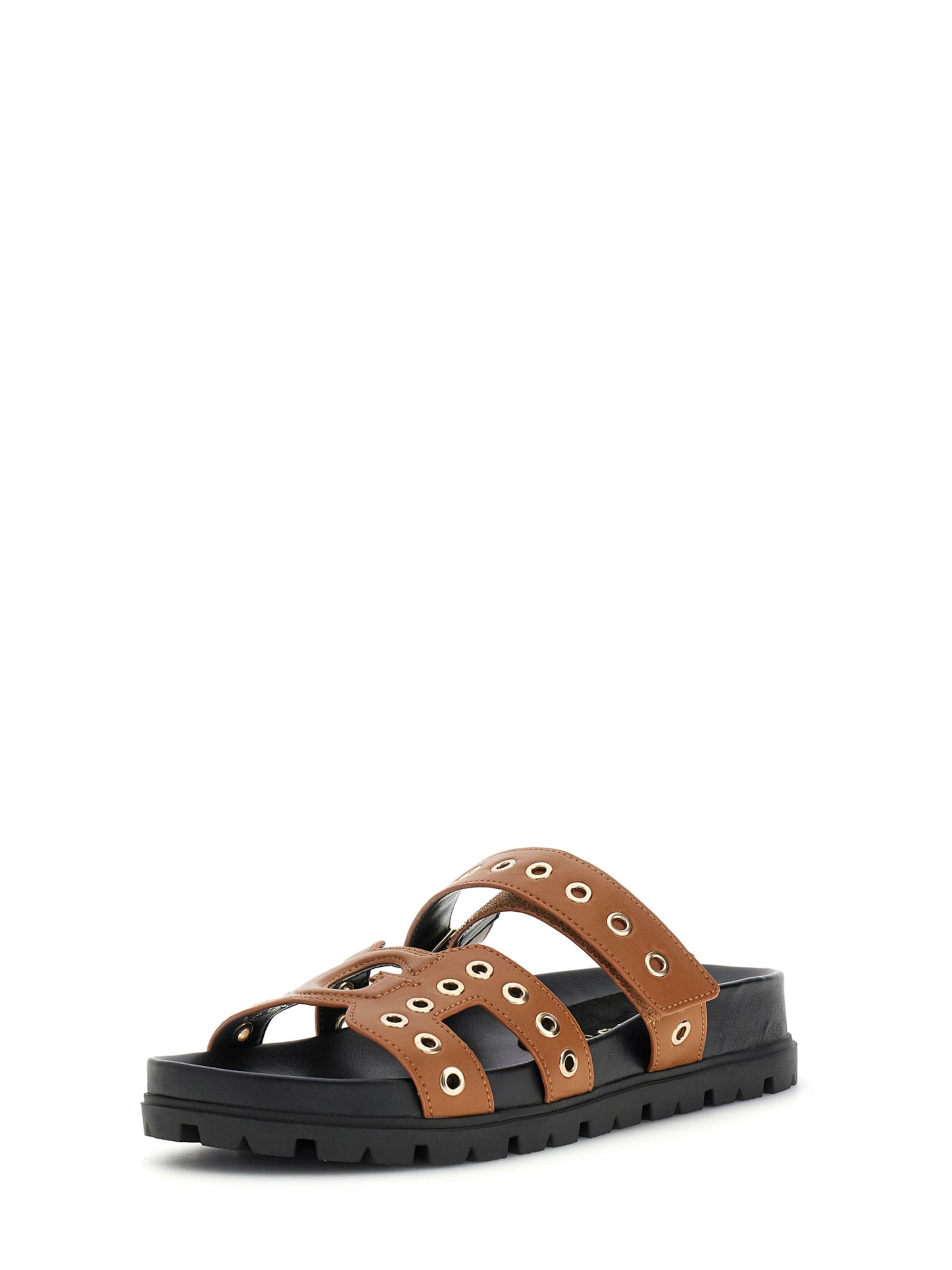 GUESS Pantolette 'FASHIE' i brun: framsida