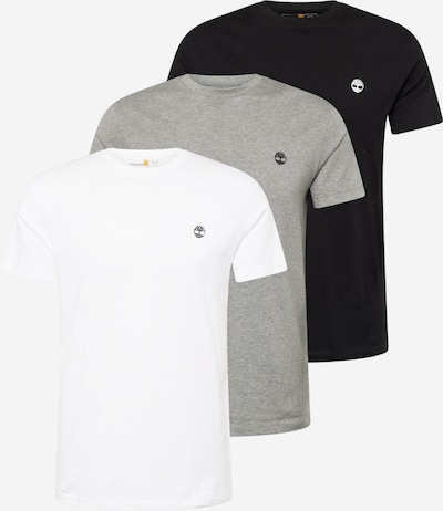 TIMBERLAND T-Shirt in graumeliert / schwarz / offwhite, Produktansicht