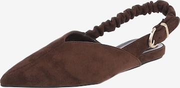Ital-Design Slingpumps in Braun: Vorderseite